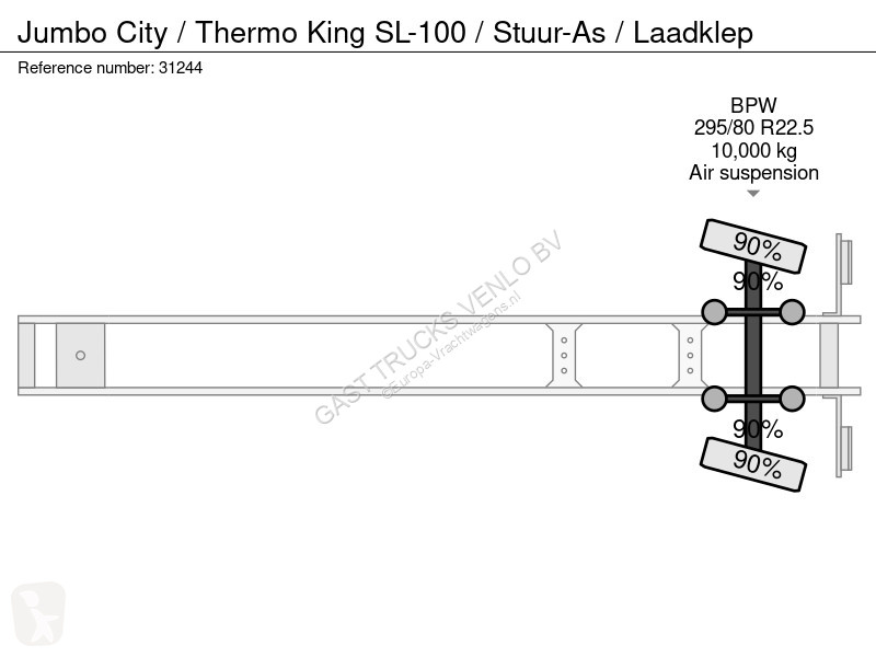 Semitrailer Jumbo City / Thermo King SL-100 /...