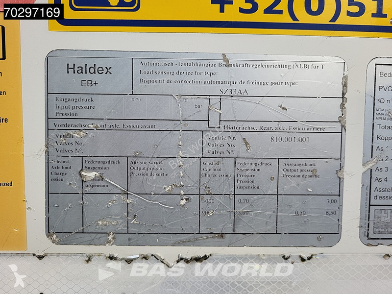 Semi remorque  SVM 39000L Liftachse Cement