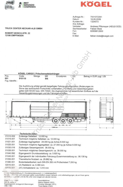 Semiremorca Kögel   3 Achs Std. Lift  BPW XL...