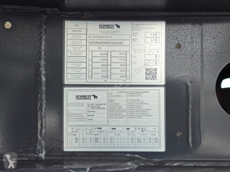 نصف مقطورة Schmitz Cargobull 24 SL 7.2 / Liftachse