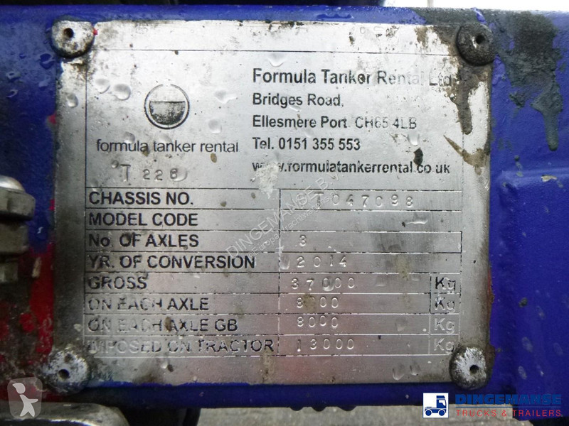 Sættevogn Indox Chemical tank inox L4BH 30 m3 /...