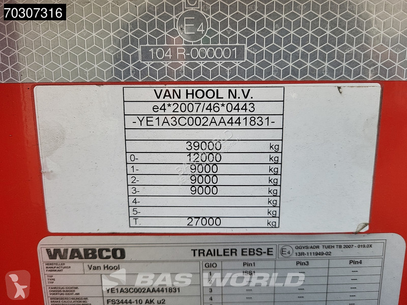 نصف مقطورة Van Hool 20ft