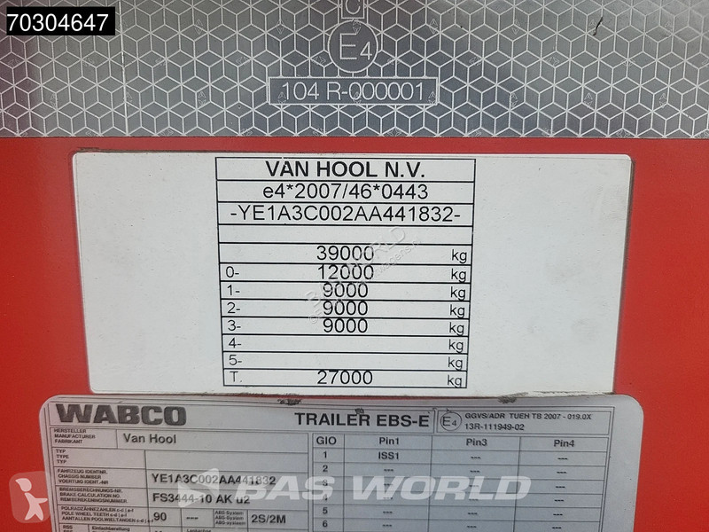 Semirimorchio Van Hool 20Ft