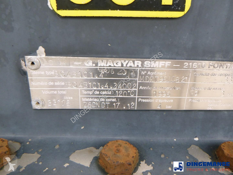 Semi remorque Magyar Chemical tank inox 33 m3 /...