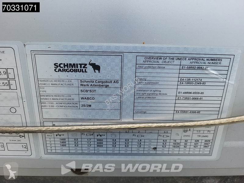 Semi remorque Schmitz Cargobull SCB*S3T 3 axles