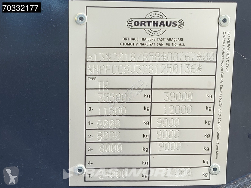 نصف مقطورة Orthaus CGS (Euro Slider 500) 3...