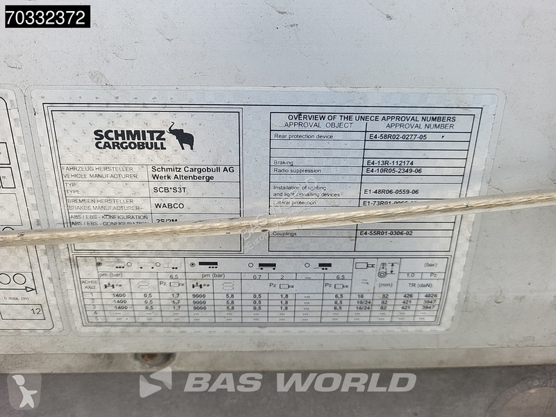 Oplegger Schmitz Cargobull SCB*S3T 3 axles