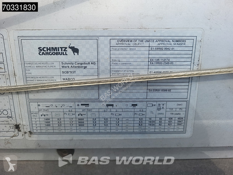 نصف مقطورة Schmitz Cargobull SCB*S3T 3 axles...