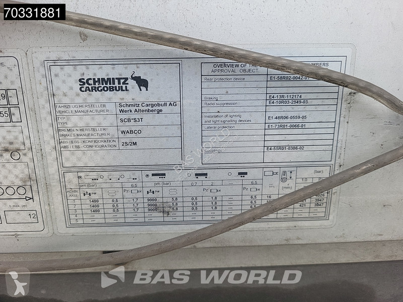 Semi remorque Schmitz Cargobull SCB*S3T 3 axles