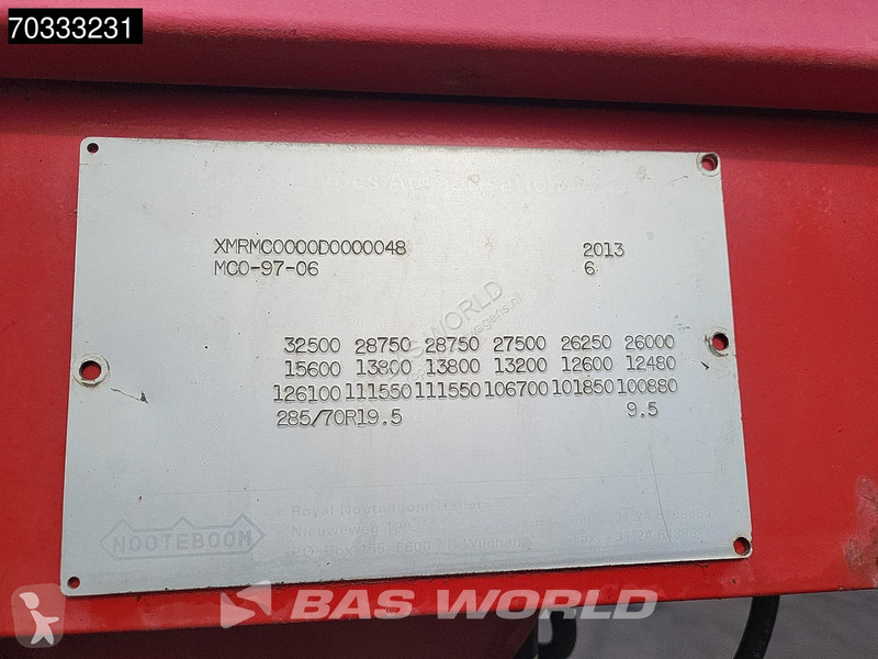 نصف مقطورة Nooteboom -97-06 6 axles MOT 12/26...