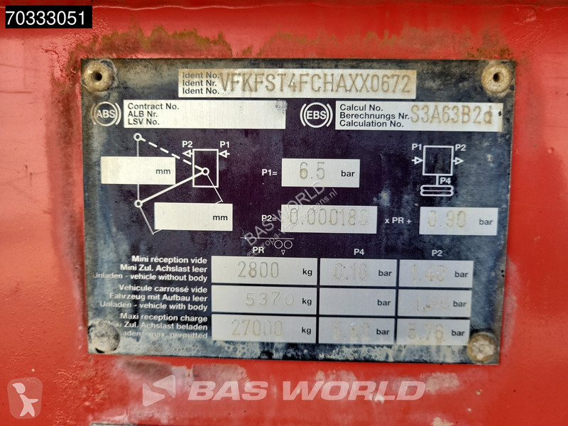 نصف مقطورة Fruehauf Lift Axle MOT 02/27