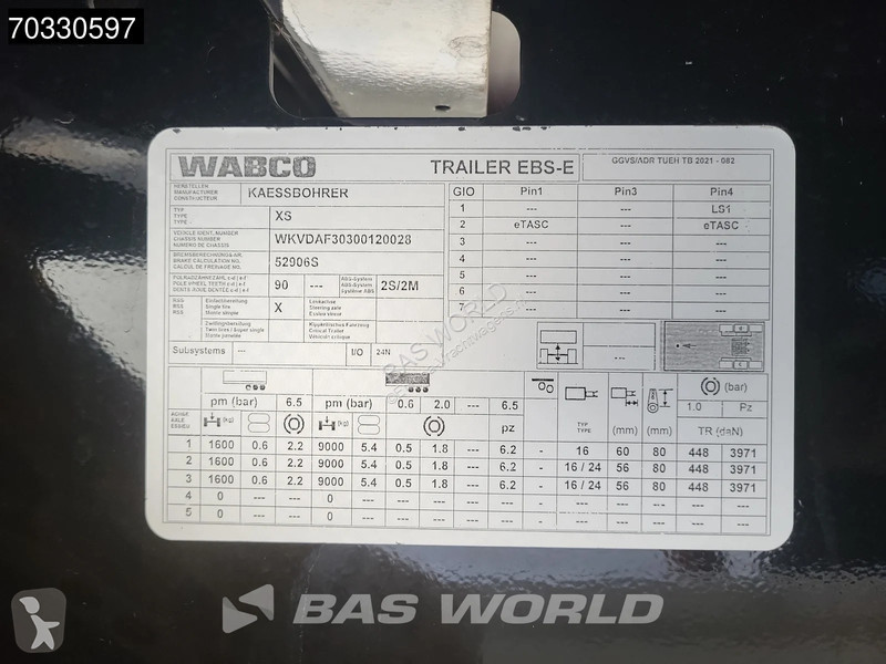 Semirremolque Kässbohrer XS 3 axles NEW! XS BPW...