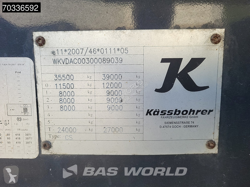Semirremolque Kässbohrer CS 3 axles 40ft Lift...