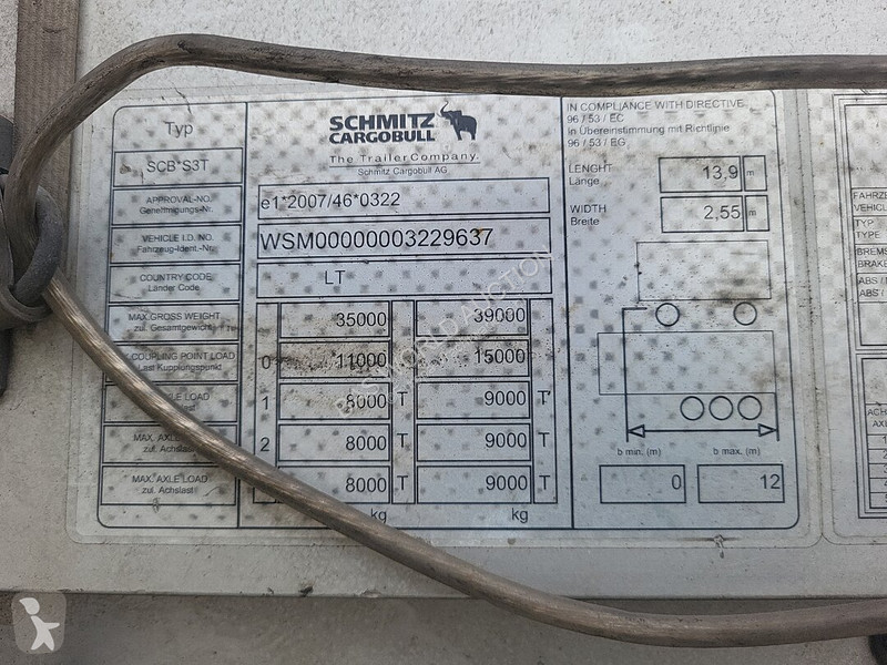 Semirimorchio Schmitz Cargobull SCB*S3T