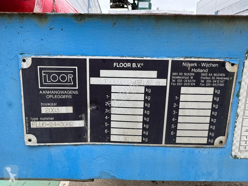 Oplegger Floor FLUO-24-30H2 3 AXLE BPW + KENNIS...