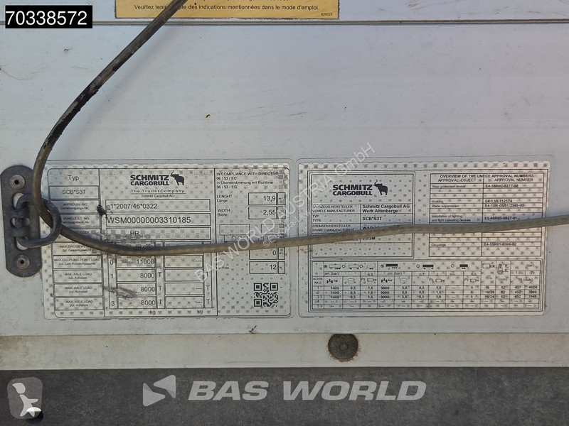 نصف مقطورة Schmitz Cargobull SCB*S3T 3 axles...