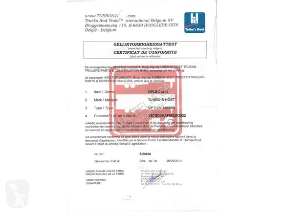 Oplegger Turbo's Hoet