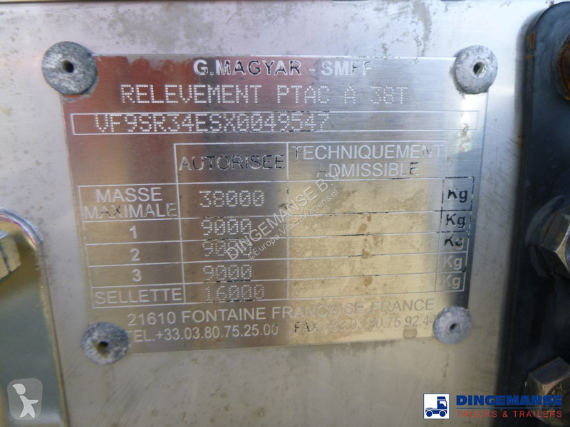 Semiremorca Magyar Chemical tank inox 32.5m3 /...