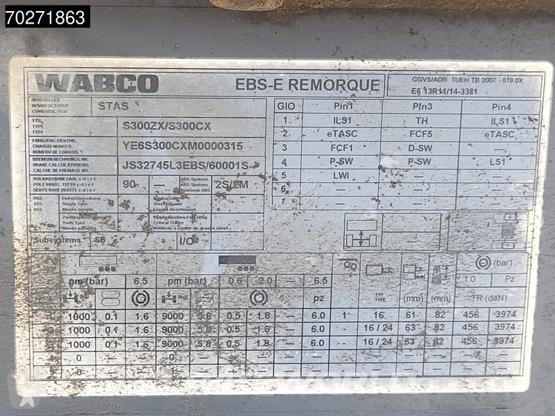 Semirimorchio Stas S300CX 3 axles 47m3...