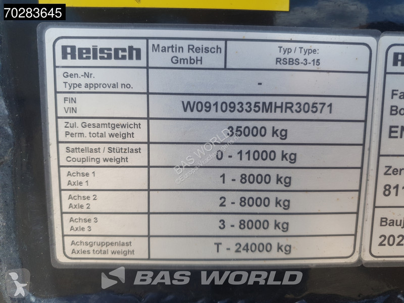 Semiremorca Reisch RSBS-3-15 3 axles LANG-LKW...