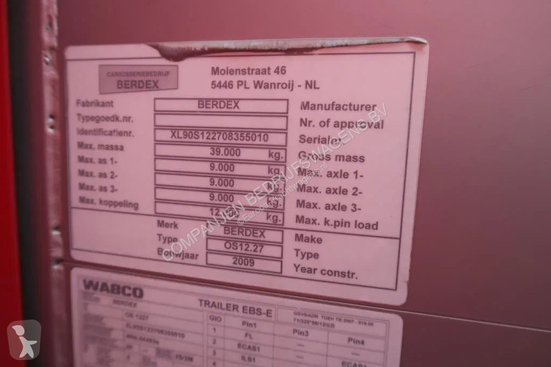 نصف مقطورة Berdex OS 12.27 Pig transport - 3...