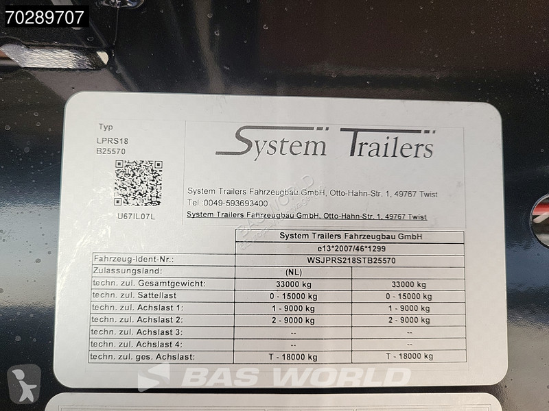 Semiremorca System Trailers NEW Tailgate...