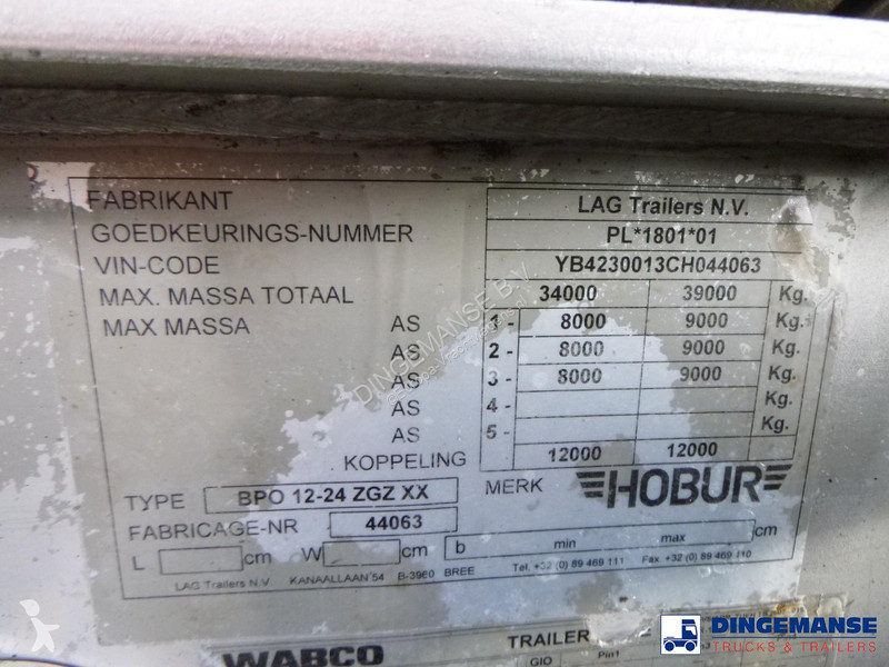 نصف مقطورة Burg Chemical tank inox L4BH 30 m3 /...