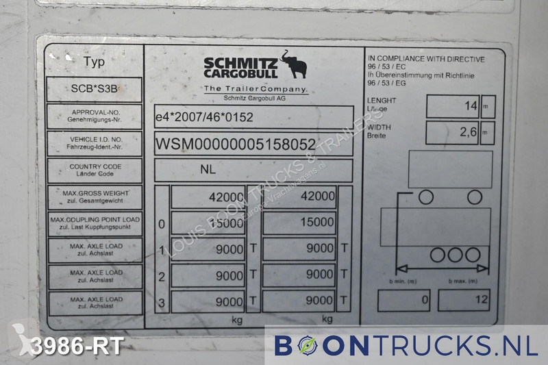 Semi remorque Schmitz Cargobull SCB*S3B THERMO...