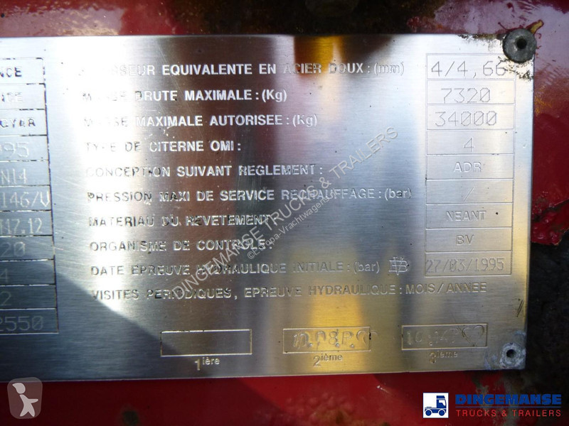 نصف مقطورة Magyar Chemical tank inox 32.5 m3 /...