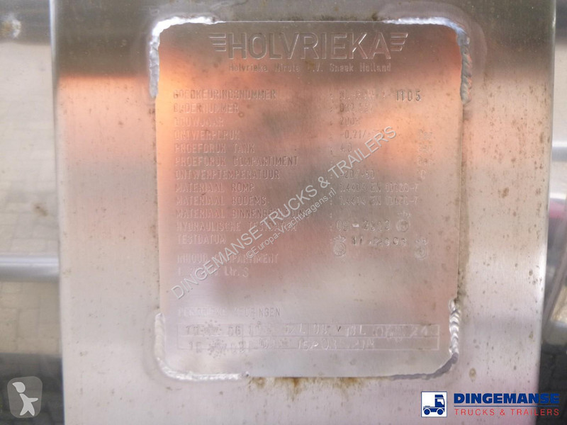 نصف مقطورة Burg Chemical tank inox L4BH 22.5 m3...