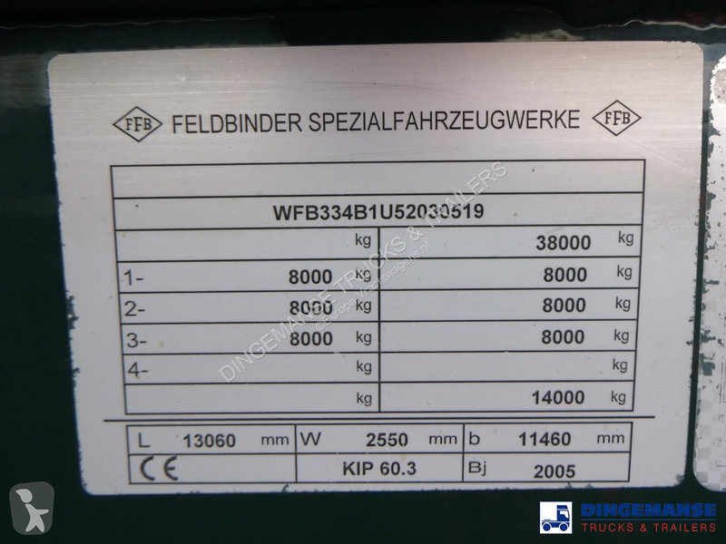 نصف مقطورة Feldbinder Powder tank alu 60 m3...