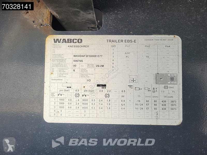نصف مقطورة Kässbohrer XS 5 axles Sliding Roof...