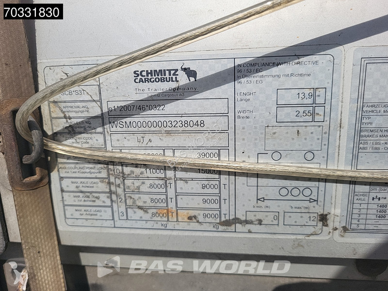 نصف مقطورة Schmitz Cargobull SCB*S3T 3 axles...