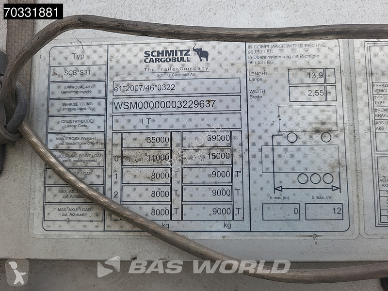Semi remorque Schmitz Cargobull SCB*S3T 3 axles