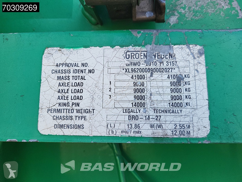 نصف مقطورة Groenewegen DR0-14-27 Hardholz...