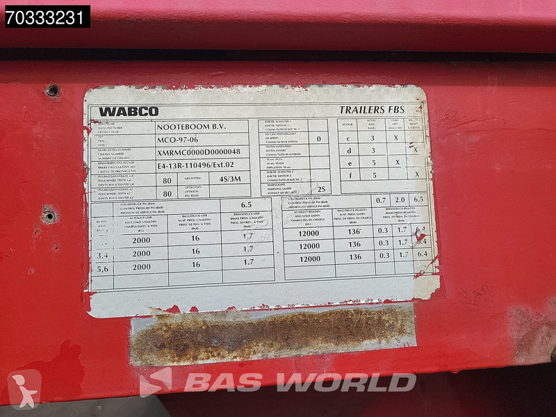 نصف مقطورة Nooteboom -97-06 6 axles MOT 12/26...