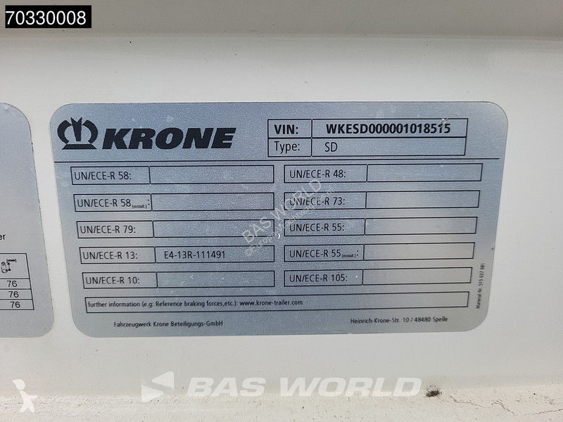 Oplegger Krone 3 axles TÜV 03/27 Doppelstock...