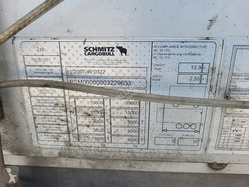 Semirimorchio Schmitz Cargobull SCB*S3T