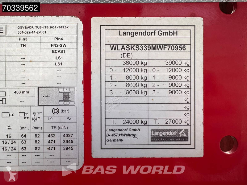 Oplegger Langendorf SKS-HS 24/30 Liftachse SAF