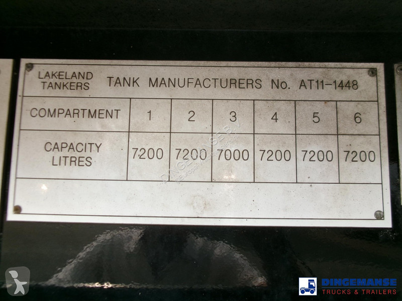 Semiremorca  Fuel tank alu 43 m3 / 6 comp
