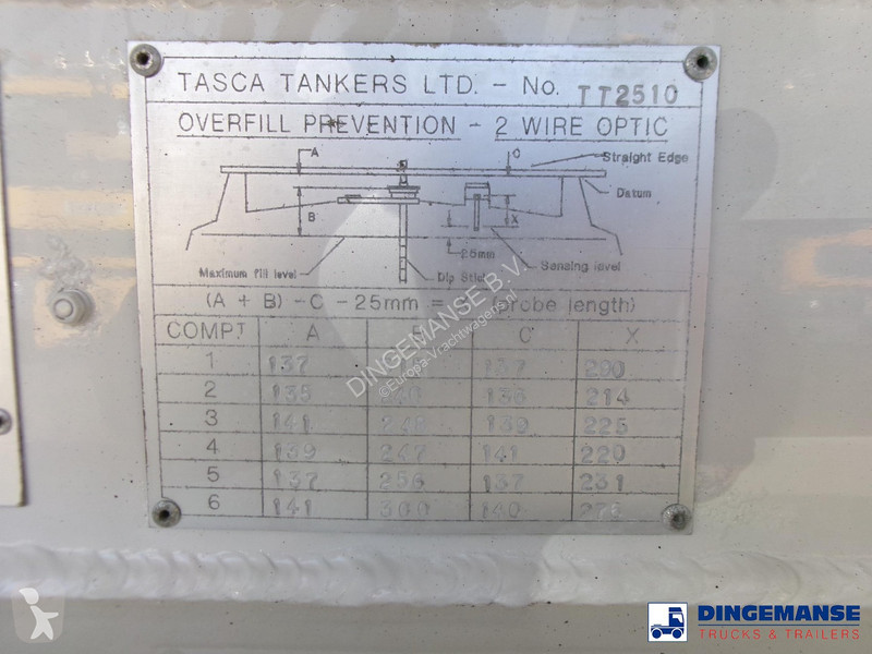Semi reboque  Fuel tank alu 44.7 m3 / 6 comp +...