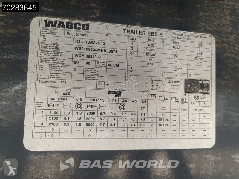 Semiremorca Reisch RSBS-3-15 3 axles LANG-LKW...
