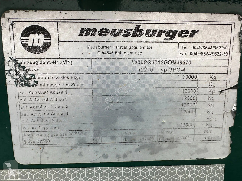 Semiremorca Meusburger 4 axel steering, Double...