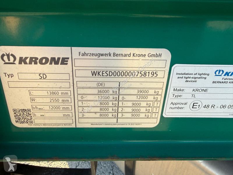 Semi remorque Krone   3Achs MEGA Staplerhalter...