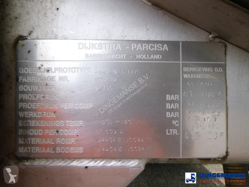 نصف مقطورة Parcisa Chemical tank inox L4BH 37.5...