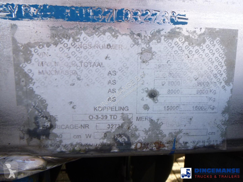 نصف مقطورة LAG Chemical tank inox 37.5 m3 / 1 comp