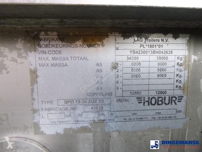 نصف مقطورة Burg Chemical tank inox L4BH 30 m3 /...