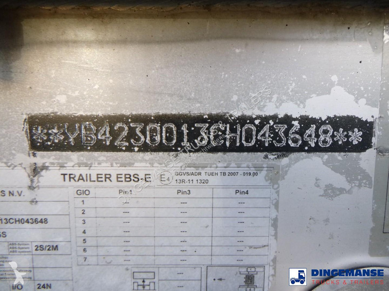 نصف مقطورة Burg Chemical tank inox L4BH 32.5 m3...
