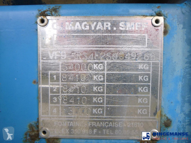 نصف مقطورة Magyar Chemical tank inox L4BH 32.9...