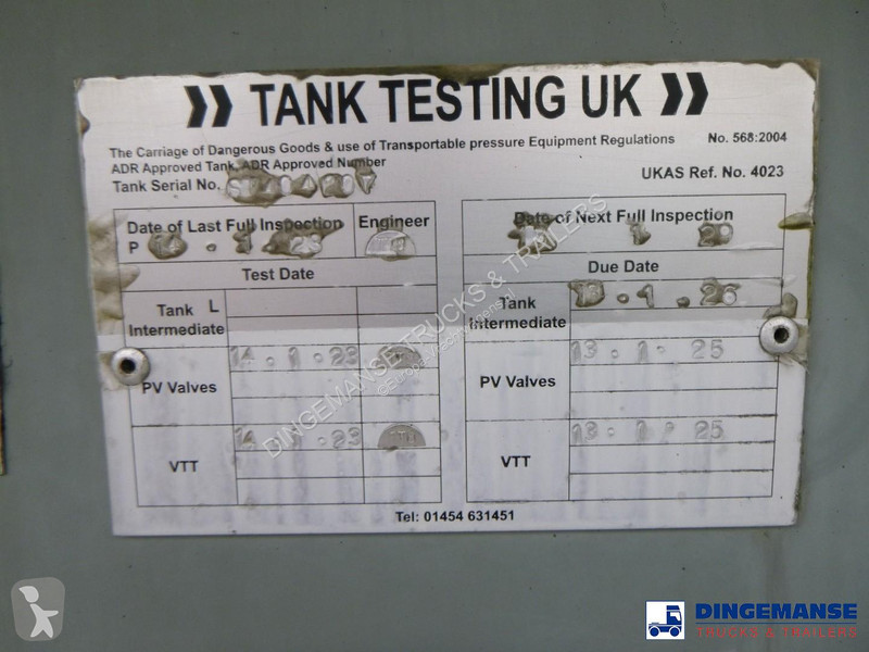 Semi remorque  Fuel tank alu 37 m3 / 2 comp